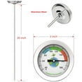 thumbnail image 2 of Nogis Compost Thermometer - Premium Stainless Steel Bimetal Thermometer for Backyard Composting - 2.12 Inch Diameter Fahrenheit / Celsius Dial, 19.6 Inch Temperature Probe, 2 of 9