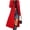 Red, variant on Women's Long Wool Coat Double-Breasted Peacoat Classic Notch Lapel Trench Coat Casual Fall Winter Overcoat