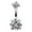 white, variant on Dangle Belly Button Ring for Women Girls Crystal Navel Barbell Piercing Ring~ --red