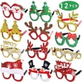 thumbnail image 1 of Gafas de Navidad con purpurina, montura de gafas de fiesta, 12 piezas Namotu HMHZ1924, 1 of 5
