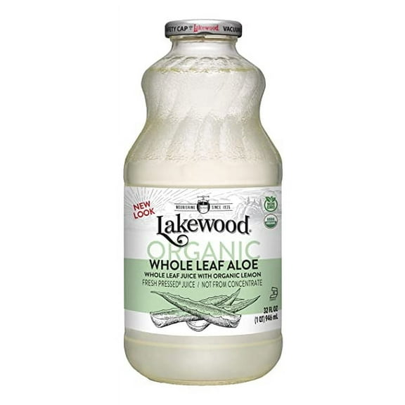 (Pack of 6) Lakewood Organic Whole Leaf Aloe Vera Juice, 32 oz