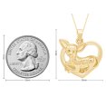 thumbnail image 5 of AFFY 14k Yellow Gold Over Sterling Silver Chihuahua Heart Pendant Necklace, 5 of 7