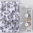 thumbnail image 2 of Haperlare 72"Wx72"L Gray Shower Curtain Watercolor Floral Leaf Shower Curtain Decorative Modern Water Resistant Fabric Shower Curtain for Bathroom, 1 Set, 2 of 7