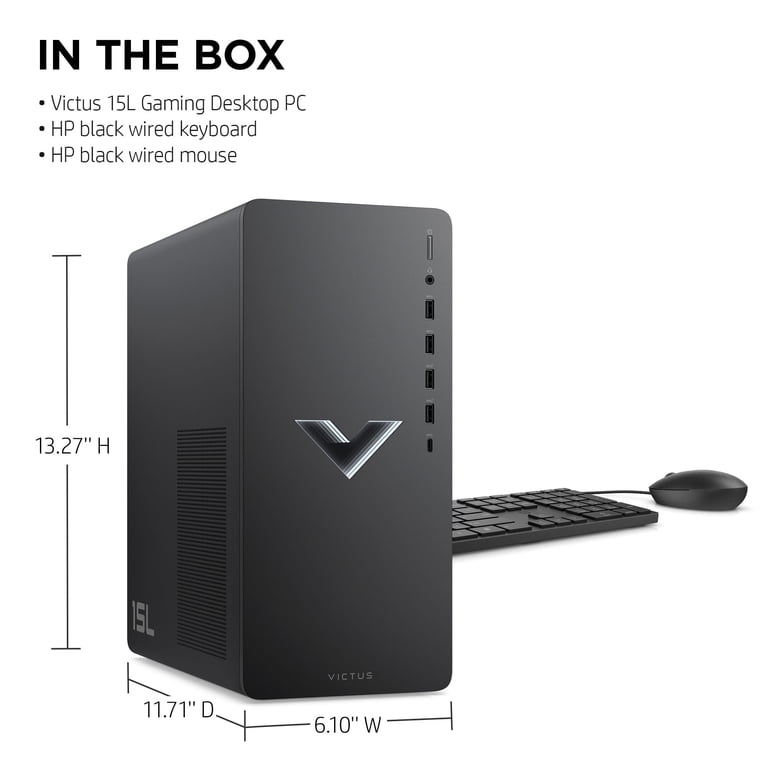 HP OMEN Victus 15L Prebuilt Gaming Tower PC, AMD Ryzen 5 5600G