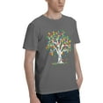 thumbnail image 2 of Tree of Life Autism Awareness Month Funny ASD Supporter Men's Basic Short Sleeve T-Shirt Deep Heather 3X-Large, 2 of 5
