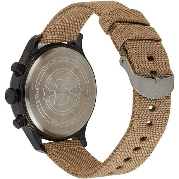timex men's tw4b10200 expedition field chronograph tan/black nylon