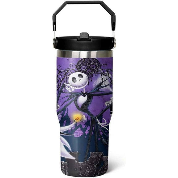 30OZ Cartoon Tumbler with Handle, Vacuum Insulated Stainless Steel Thermal Cup, Keeps Drinks Cold & Hot Christmas Mother''s Day Father''s Day Gift