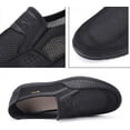 thumbnail image 3 of Men Breathable Mesh Walking Loafers Summer Casual Lightweight Slip-on Sneakers Outdoor Driving Travel Stylish Shoes Black 8.5 US, 3 of 7