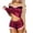 Red, variant on Womens Sleeveless Pyjamas Set Ladies Camisole and Short Set V-Neck Pjs for Women Modal Nightwear Sleepwear Loungewear Set for Summer White L