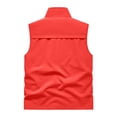 thumbnail image 4 of SHTXOZHI Mens Plus Size Breathable Outerwear Vests Sleeveless Solid Color Layering Casual Jackets with Pockets, 4 of 9
