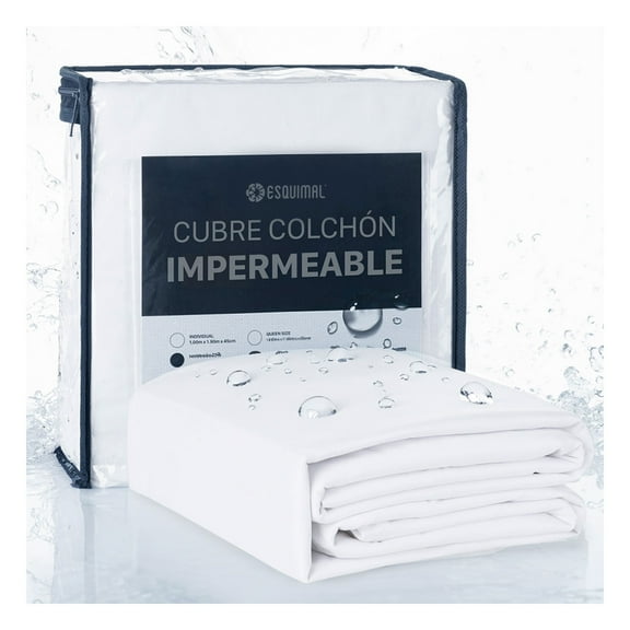Protector Cubre Colchón 100% Impermeable, Transpirable y Ligera Esquimal (King Size)
