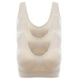 thumbnail image 1 of CHUANK Women‘s 3-Pack Seamless Wireless Sports Bra with Removable Pads, 1 of 5