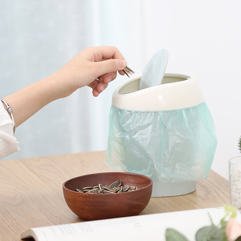 Mgaxyff 180pcs Mini Thick Disposable Garbage Bags for Desktop Trash Can