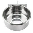 thumbnail image 1 of Comedero de acero inoxidable para comida y agua, comedero para loros y periquitos, accesorio para jaula de pájaros M, 1 of 14