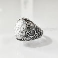 thumbnail image 2 of Dendritic Opal Mans Ring, Natural Dendrite Opal Ring, Silver Jewelry, 925 Silver Ring, Birthday Gift, Heavy Mens Ring, Arabic Design, Ottoman Style Ring, Christmas, Turkey Mens Signet Ring, 2 of 7
