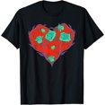 thumbnail image 2 of 100% Cotton Unisex Cool Retro 60s Psychedelic Flowers Heart Graphic Design T-Shirt, 2 of 5