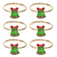 thumbnail image 1 of Miangastore 6pcs Creative Xmas Design Napkin Buckles Christmas Themed Pattern Table Supplies, 1 of 8
