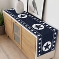 thumbnail image 4 of Western Star Ethnic Table Runner - 36 Inch Long, Kitchen Dining Table Runner Dresser Scarves, Navy Blue Texas Ethnic Stars Vintage Farmhouse Decor for Coffee Tables Wedding Party Banquet, 4 of 8