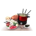 thumbnail image 2 of Juego de fondue eléctrica Swissmar Arolla de acero inoxidable de 10 piezas: ideal para queso, chocolate, aceite, caldo y más. Ideal para bodas y inauguraciones. Color rojo, 2 l., 2 of 2