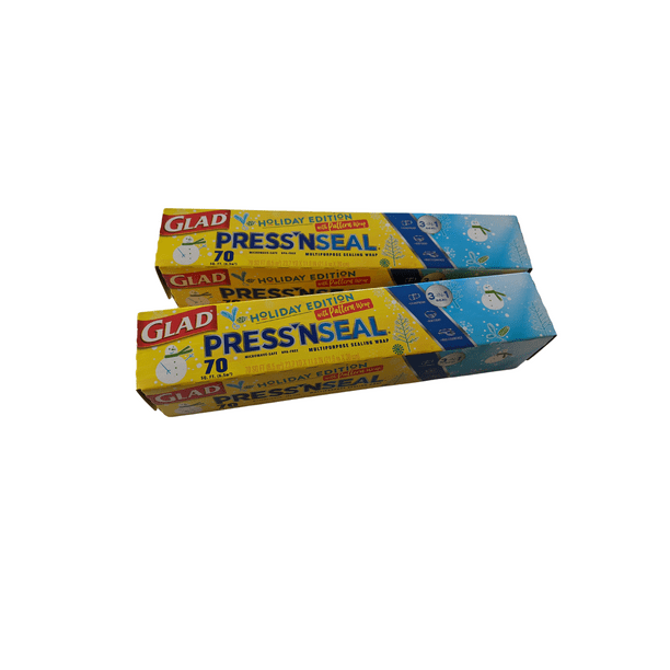 Glad Press N Seal Wrap Pack Of 2 Holiday Edition Pattern 140 Square Foot Total Walmart Com Walmart Com