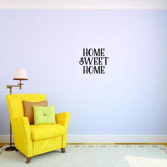 Custom Decals Home Sweet Home Wall Art Size: 20 X 20 Inches Color: Black