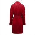 thumbnail image 6 of Black and Friday Clothing Sales Idoravan Woolen Coat for Women Womens and Winter Lapel Woolen Cloth Coat Trench Jacket Long Overcoat Outwear Red M, 6 of 8