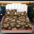 thumbnail image 6 of Jiueut Daisy Peony Flower Print 3 Pieces Twin Size Fitted Sheet Set, Super Soft Bedroom Sheet 2 PCS Wirnkle Free Pillowcase Fitted Sheet with 10" Deep Pocket, 6 of 7
