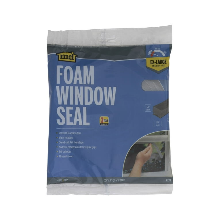 M-D Building Products Platinum Black Foam Waterproof Weatherseal For