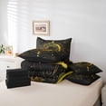 thumbnail image 6 of Castle Fairy Golden Sun And Moon Bedding Comforter Set 7 Pieces for Kids Teens Adults,Glitter Stars Print Full Bedding Set Lightweight,Bohemian Exotic Style Fitted Sheet Flat Sheet, 6 of 8