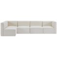thumbnail image 4 of Meridian Furniture Quincy Sectionnel Modulaire en Velours Crème, 4 of 13