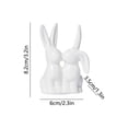thumbnail image 3 of Easter Handmade Ceramic Rabbit Flower Ornament, Cute Multi-Posture Glossy Texture, Safe Burr-Free, Multi-Size Versatile, for Easter Home Tea Art Ceremony Desktop Windowsill Fireplace Decor, 3 of 6