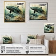 thumbnail image 4 of Designart "Grey Blue Marine Animals Whales" Animals Canvas Wall Art, 4 of 5