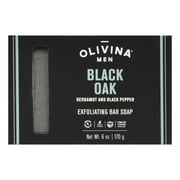 Olivina Men Exfoliating Black Oak Bar Soap 6oz