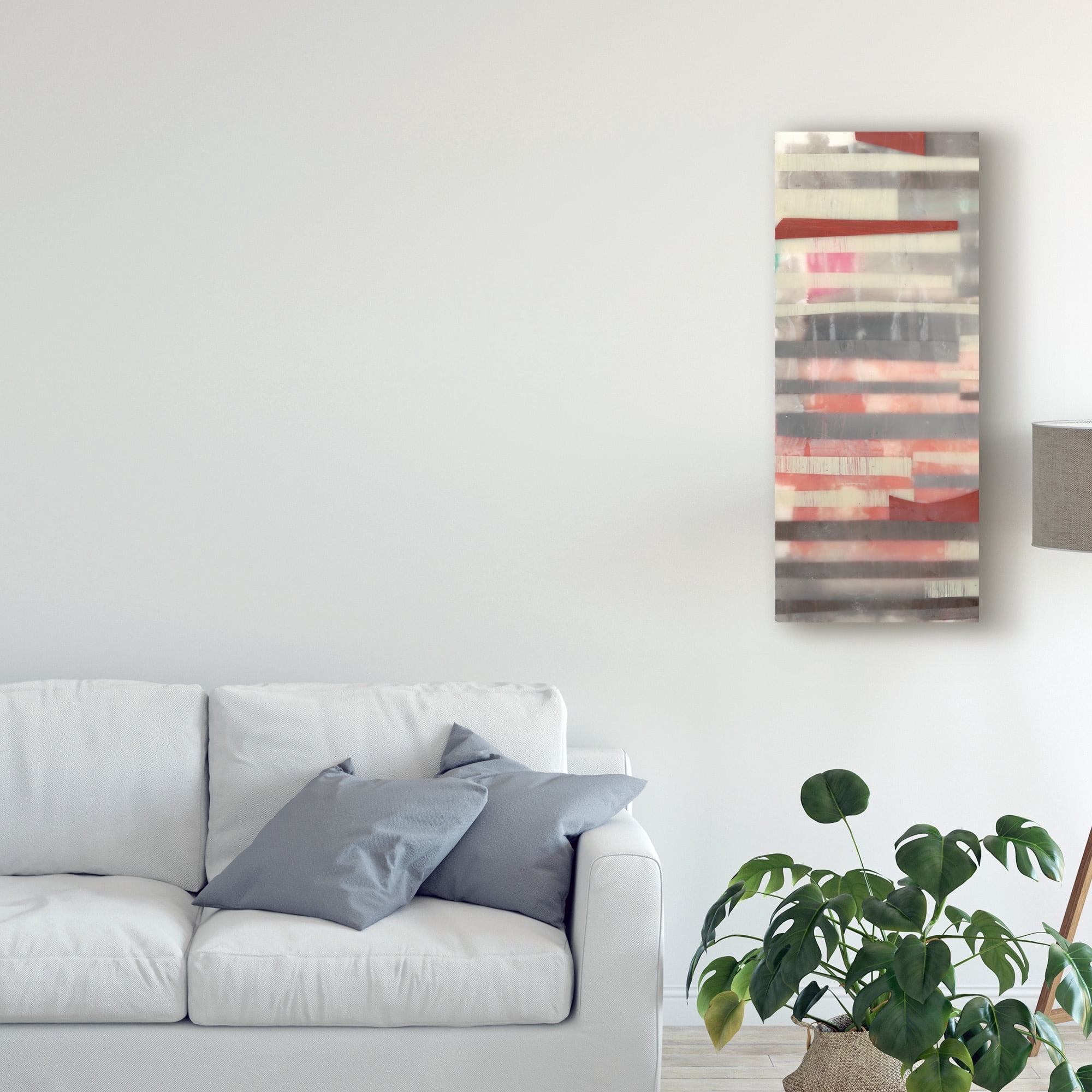 Trademark Fine Art 'Staggered Lines I' Canvas Art by Jennifer Goldberger