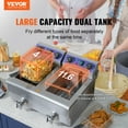 thumbnail image 2 of VEVOR Commercial Electric Deep Fryer, 24L 3000W with Dual Removable Basket, Stainless Steel Electric Countertop Fryer with Time Control and Oil Filtration, 2 of 9