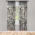 thumbnail image 2 of Ambesonne Ethnic Curtains 2 Panel Set, Folk Botanical Southwestern, Pair of - 28" x 63", Pale Rust Blue Grey Ivory, 2 of 4