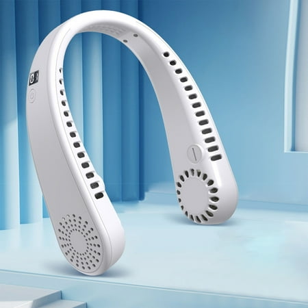 

Shldybc Neck Hanging Fan Lazy Person Folding Portable Digital Display with Aromatherapy Small Fan Student Leafless Neck Hanging Fan Charging Summer Savings Clearance