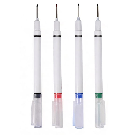 LITINKIMI 4-Pack Deep Hole Marker Pens with Fine Tips for Carpenter Multi- Marking in Assorted Colors
