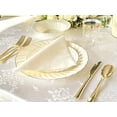 thumbnail image 6 of " OCCASIONS " 240 Plates Pack, Heavyweight Wedding Party Disposable Plastic Plates (7.5'' Appetizer/ dessert plate, Blossom in Ivory & Gold), 6 of 8