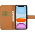 thumbnail image 5 of Compatible with iPhone 11 Case with Card Holder Leather Flip Folio Case Retro Embossing with Kickstand Magnetic Protective Cover Wallet Case for iPhone 11 6.1 inch Brown XCM, 5 of 14