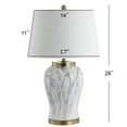 thumbnail image 6 of JONATHAN Y Prague 28" Ceramic Marble LED Table Lamp, White/Gold, JYL3053A, 6 of 7