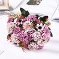 thumbnail image 4 of Artificial Hydrangea Flower, Faux Hydrangea Bouquet, Full Bloom Hydrangea Floral, Realistic Fake Hydrangea, Wedding Table Floral, Long Lasting Floral Bouquet for Home Wedding Table Vase Decoration, 4 of 6