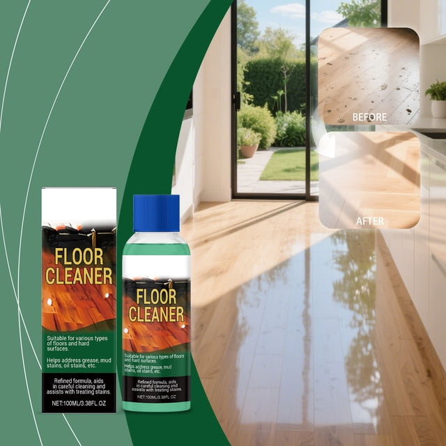 Limpiador de suelos multisuperficie para suelos de madera y baldosas – elimina manchas, pule y mejora el brillo – Seguro para hogares con niños y mascotas – 100 ml