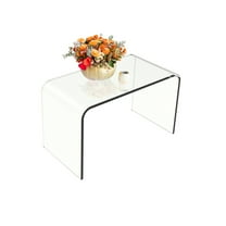 Lavish Home Clear Acrylic Side Table for Lap Desk, Coffee, or End Table