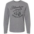thumbnail image 3 of Inktastic Adventure Awaits Outside in Nature with Tent and Mountains Long Sleeve T-Shirt, 3 of 5