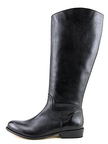 wide calf leather knee boots