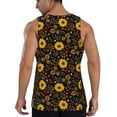 thumbnail image 3 of Easygdp Sunflowers Leaves Men's Tank Top, Sleeveless Muscle T Shirts, Breathable, Quick-Dry, Loose for Gym, Running, Fitness - XX-Large, 3 of 9