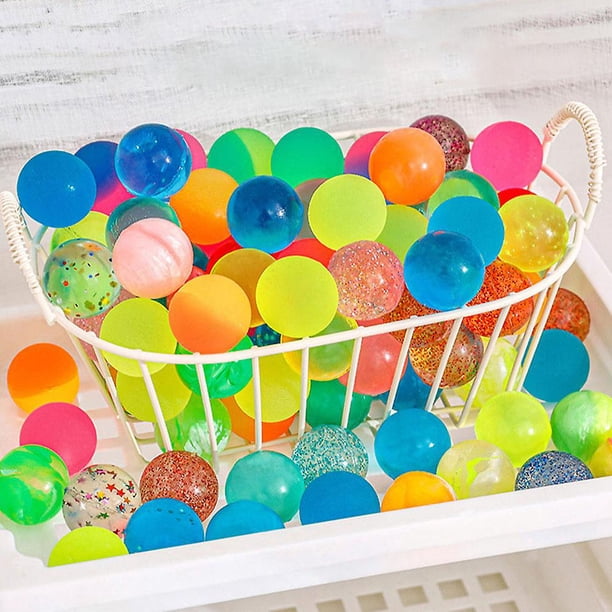 30 Pelotas Saltarinas Con Cintas De Colores – Juguetes Saltarines Para Cumpleaños Y Fiestas Infantiles