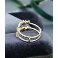 thumbnail image 2 of Divine Creation 1.92 Ct Round Cut White Diamond Wedding Engagement Enhancer Guard Wrap Ring 925 Sterling Silver 14K Yellow Gold Plated For Women's - 8, 2 of 3