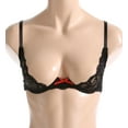 thumbnail image 3 of Women's Dreamgirl 9763 Stretch Lace Open Cup Underwire Shelf Bra (Black 34), 3 of 4
